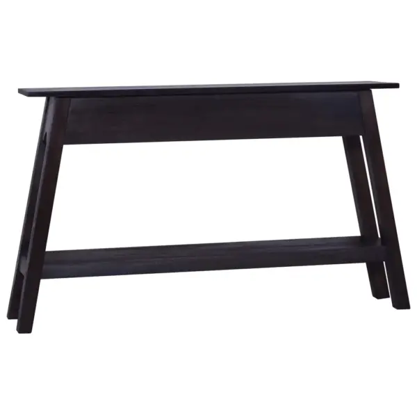 Must mahagonipuidust konsoollaud riiuliga, 120 x 30 x 75 cm - 3