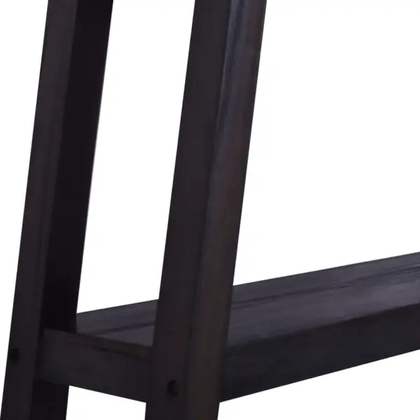 Must mahagonipuidust konsoollaud riiuliga, 120 x 30 x 75 cm - 6