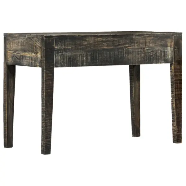 Must mangopuidust kirjutuslaud kolme sahtliga, 110 x 50 x 75 cm – 12