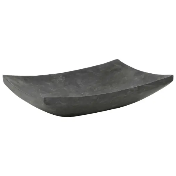 Must ristkülikukujuline marmorist valamu, 50 x 35 x 12 cm – 2