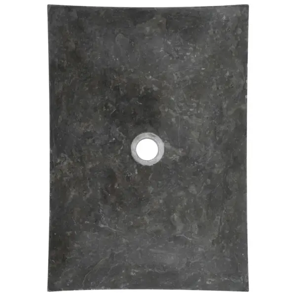 Must ristkülikukujuline marmorist valamu, 50 x 35 x 12 cm – 5