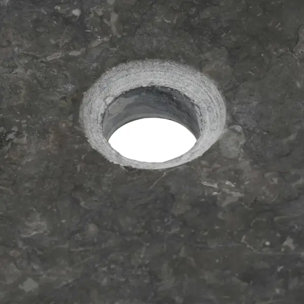 Must ristkülikukujuline marmorist valamu, 50 x 35 x 12 cm – 7