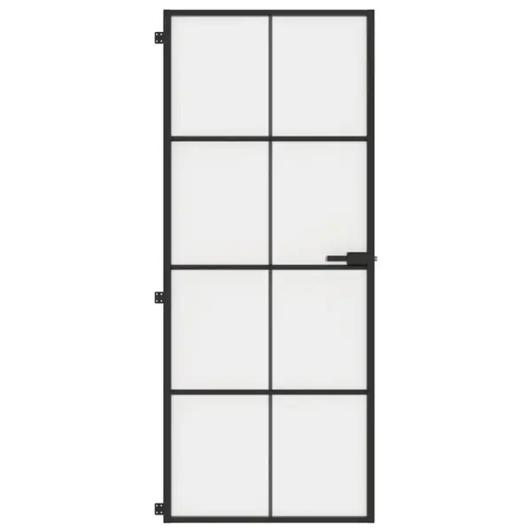 Must matt karastatud klaasiga siseuks alumiiniumraamiga, 83 x 201,5 cm – 3