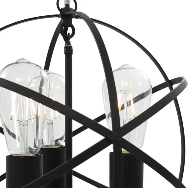 Must metallist kera laelamp, 3 x E27 pirnipesa, 35 cm – 6