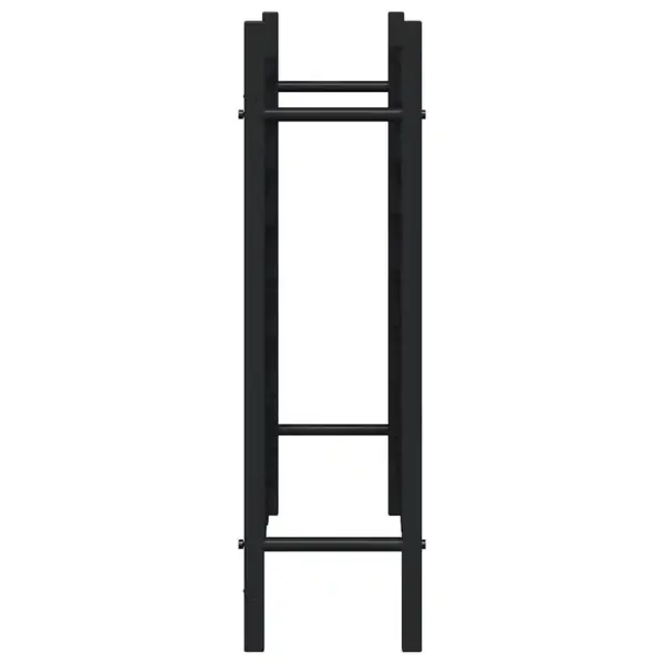 Must metallist põrandal seisev veiniriiul 48 pudelile, 64 x 22 x 80 cm – 6