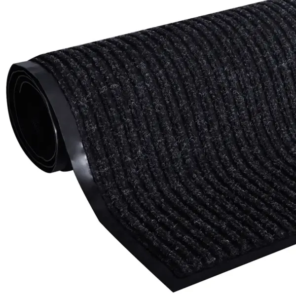 Mittelibisev must uksematt, 90 x 60 cm, polüester, PVC-tagusega – 2