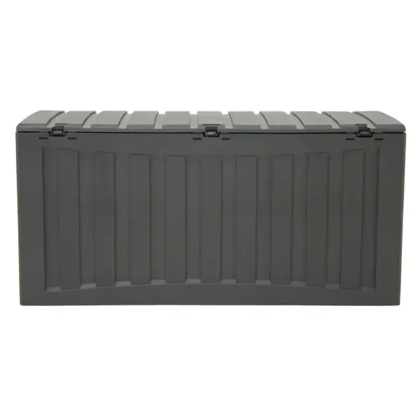 Hoiukast rataste ja kaanega, must polüpropüleen, 340 l, 118 x 53 x 57 cm – 6