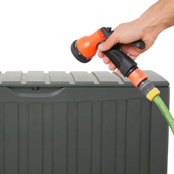 Hoiukast rataste ja kaanega, must polüpropüleen, 340 l, 118 x 53 x 57 cm – 9