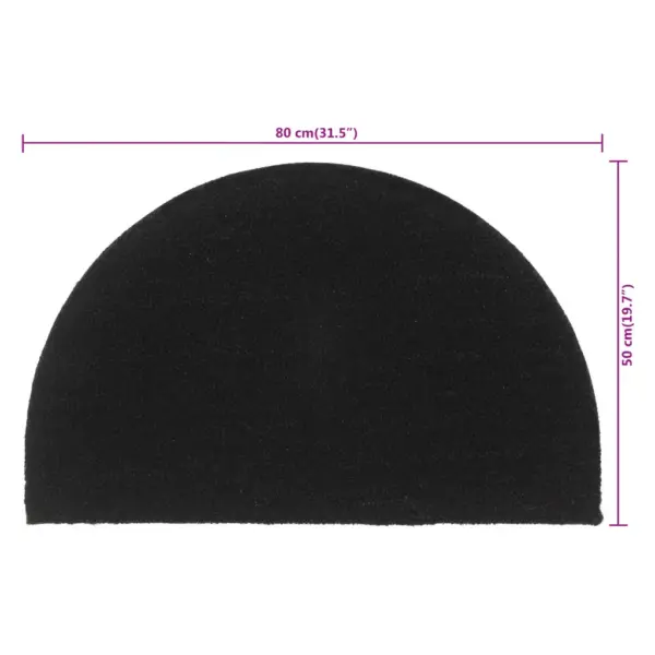 Poolringikujuline must uksematt flokeeritud kookoskiust, PVC põhjaga, 50 x 80 cm – 6