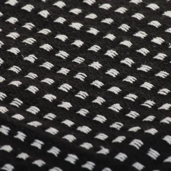 Must ruuduline puuvillane pleed tuttidega, 125 x 150 cm – 6