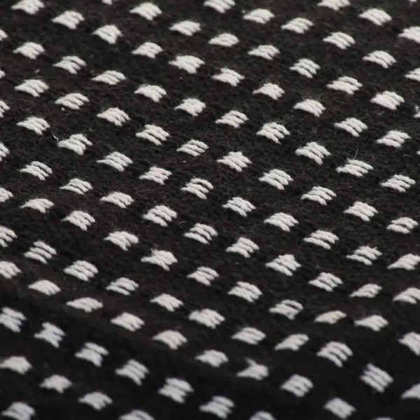 Must ruuduline puuvillane pleed tuttidega, 160 x 210 cm – 6