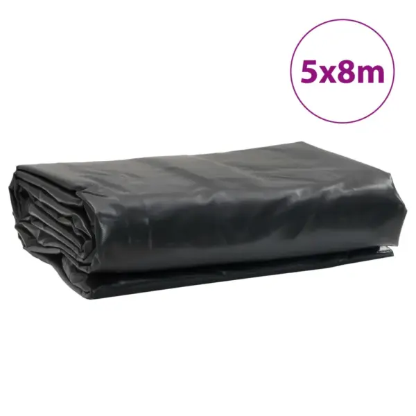 Veekindel PVC present metallist öösidega, must, 5 x 8 m, 650 g/m² – 9