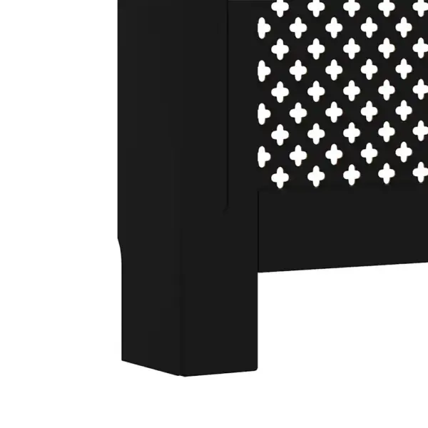 Must radiaatorikate kärg- ja ristdisainiga, MDF, 112 x 19 x 81,5 cm – 8