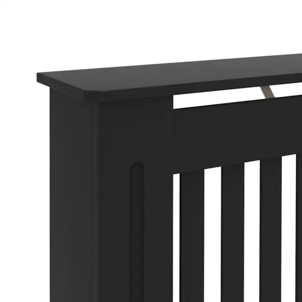 Radiaatorikate vertikaalsete liistudega, must tehispuit, 172 x 19 x 81,5 cm – 7