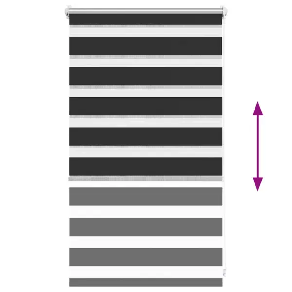 Must sebraruloo aknale, 50 x 100 cm, 100% polüester – 5