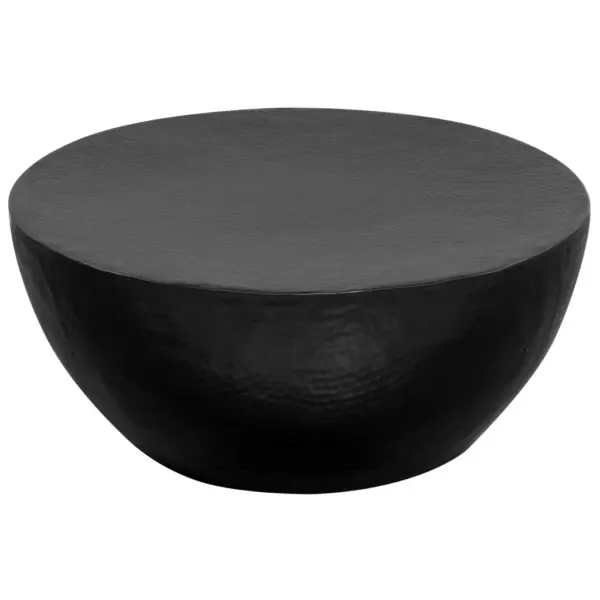 Kausikujuline must kohvilaud sepistatud alumiiniumist, 70 x 30 cm – 2