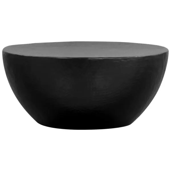 Kausikujuline must kohvilaud sepistatud alumiiniumist, 70 x 30 cm – 3
