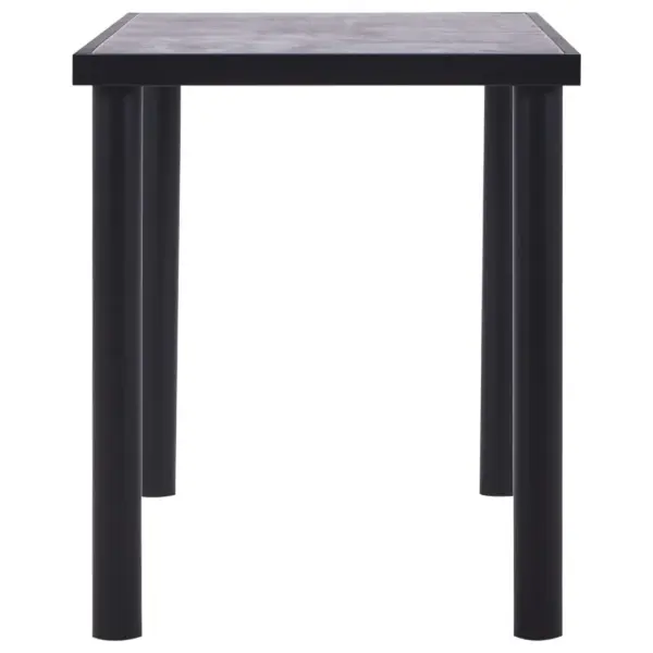 Söögilaud musta metallraami ja betoonhalli MDF-plaadiga, 120 x 60 x 75 cm – 3