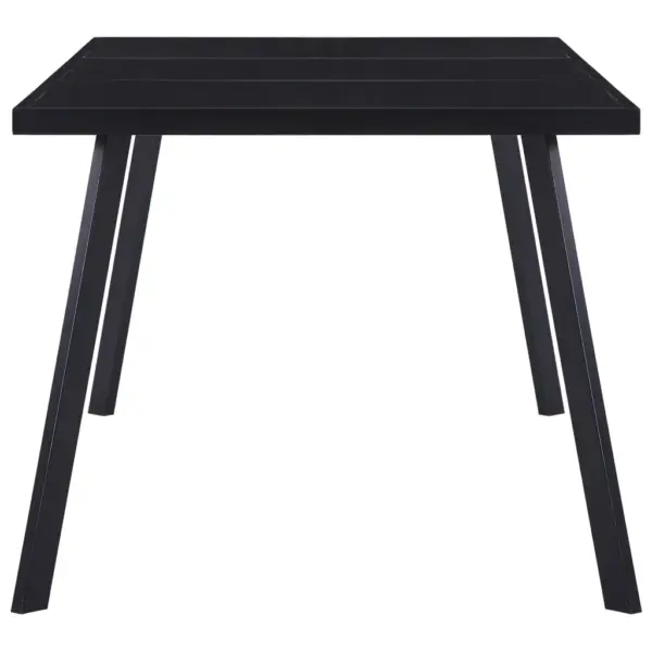 Must söögilaud karastatud klaasist lauaplaadiga, 160 x 80 x 75 cm – 3