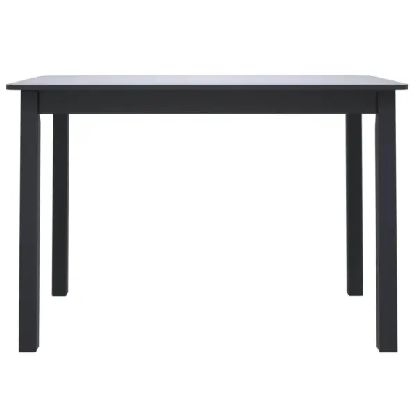 Must söögilaud kautšukipuidust raamiga, MDF lauaplaat, 114 x 71 x 75 cm - 3