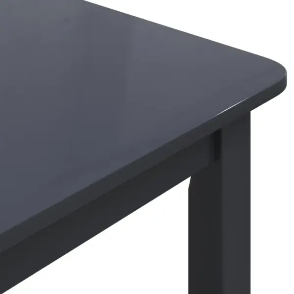 Must söögilaud kautšukipuidust raamiga, MDF lauaplaat, 114 x 71 x 75 cm - 6