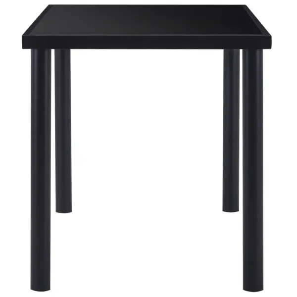 Must söögilaud karastatud klaasist lauaplaadiga, 140 x 70 x 75 cm – 3
