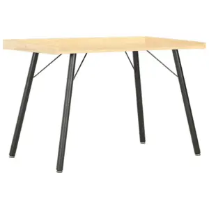 Must ja tammevärvi kirjutuslaud kõrgendatud servadega, tehispuit ja teras, 90 x 50 x 79 cm