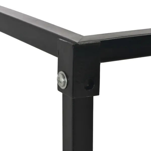Küttepuude rest alusega, must teras, 37 x 37 x 113 cm – 4