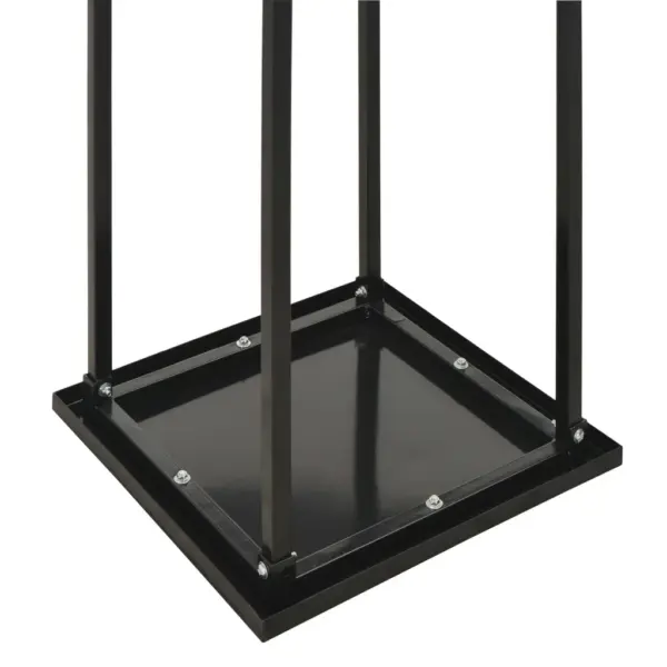 Küttepuude rest alusega, must teras, 37 x 37 x 113 cm – 5