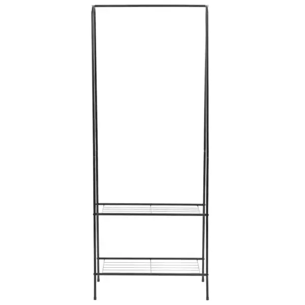 Must terasest riidenagi kahe riiuliga, 59 x 35 x 150 cm – 2
