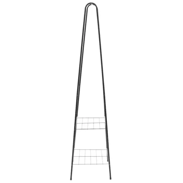 Must terasest riidenagi kahe riiuliga, 59 x 35 x 150 cm – 3