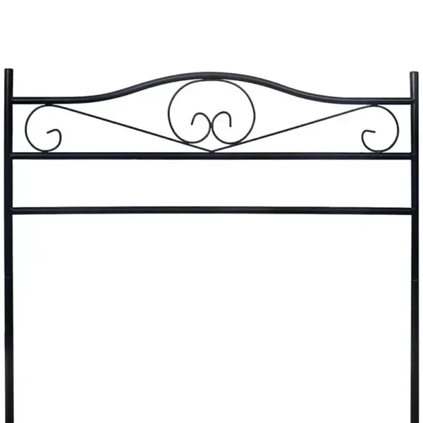 Must terasest riidenagi jalanõuriiuliga, 90 x 44 x 174 cm – 3