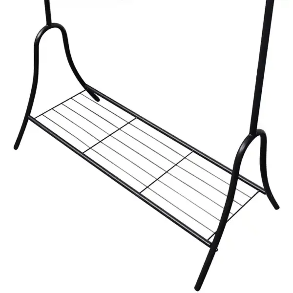 Must terasest riidenagi jalanõuriiuliga, 90 x 44 x 174 cm – 4