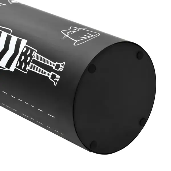 Dekoratiivne must vihmavarjuhoidja naiste motiiviga, pulbervärvitud teras, 18 x 48,5 cm – 4