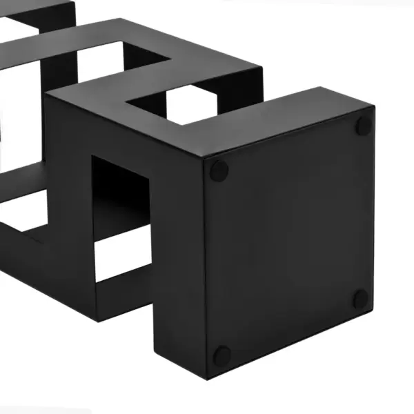 Modernne must terasest vihmavarjuhoidja plastist tilkumisalusega, 15,5 x 15,5 x 48,5 cm – 3