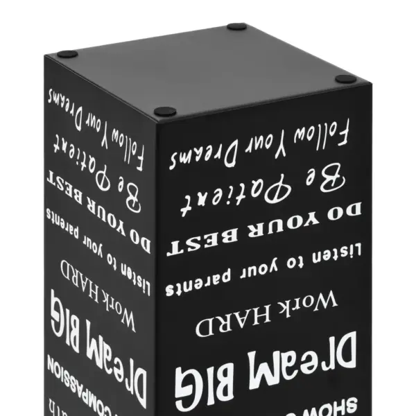 Must terasest vihmavarjuhoidja tekstiga, eemaldatava tilkumisalusega, 15,5 x 15,5 x 48,5 cm - 5