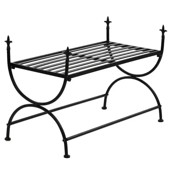 Must vanaaegne metallpink U-jalgadega 83 x 42 x 55 cm – 2