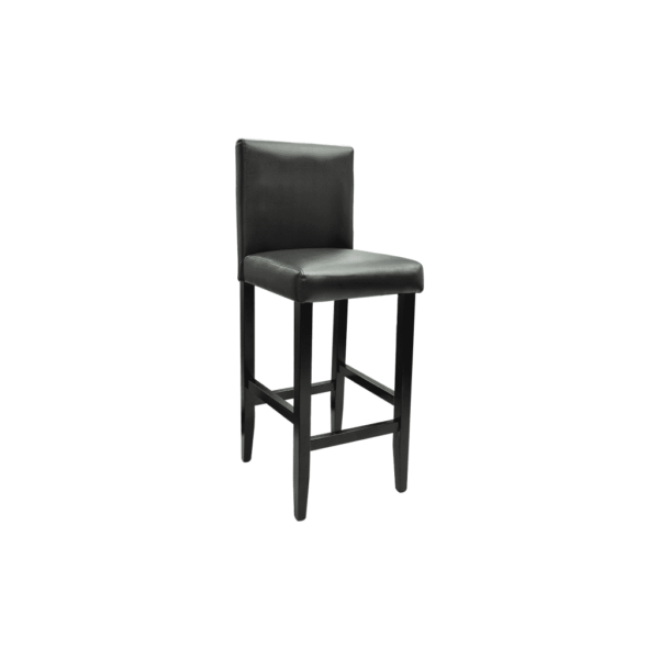 Musta kunstnahaga baaritoolid puidust jalgadel, 2 tk, 41 x 45 x 108 cm – 3
