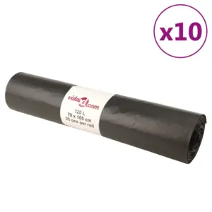 Mustad 120 l prügikotid LDPE-st, 70 x 105 cm, 250 tk (10 rulli)
