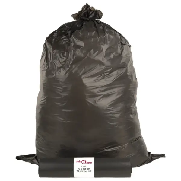 Mustad 120 l prügikotid LDPE-st, 70 x 105 cm, 250 tk (10 rulli) – 3