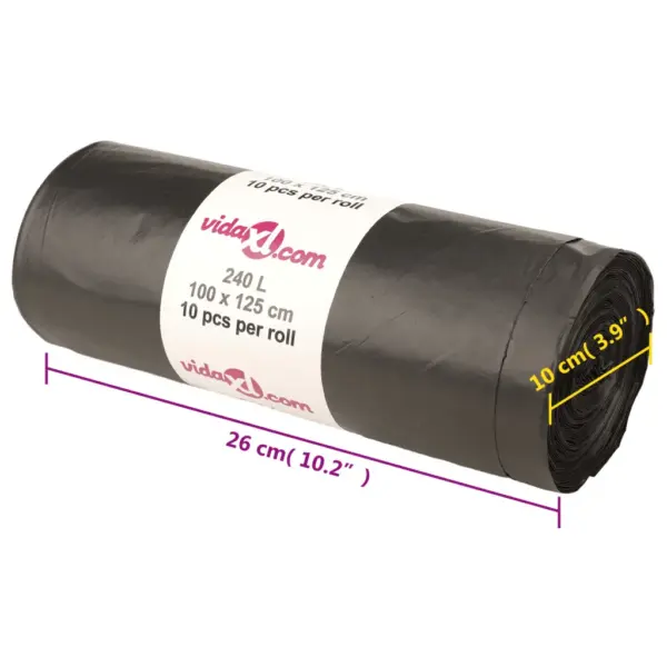 240 l mustad prügikotid katkestusjoontega rullis, 150 tk, LDPE – 6