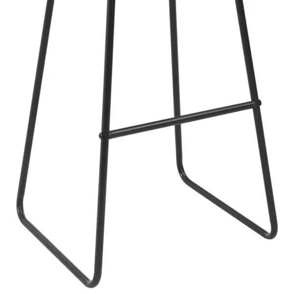 Mustad baaripukid 2 tk kunstnahast istmega, pulbervärvitud terasraam, 45 x 43 x 76 cm – 6