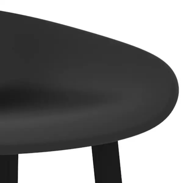 Mustad baaritoolid madala seljatoega, 4 tk, PP-istmega ja metalljalgadel, 48 x 46 x 85 cm – 6