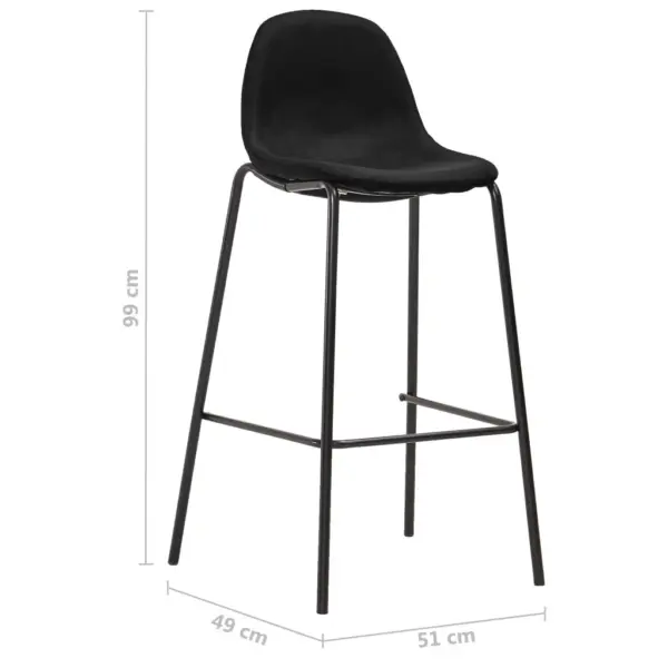 Kangast baaripukid jalatoega, 2 tk, must, metallraamiga, 51 x 49 x 99 cm – 7