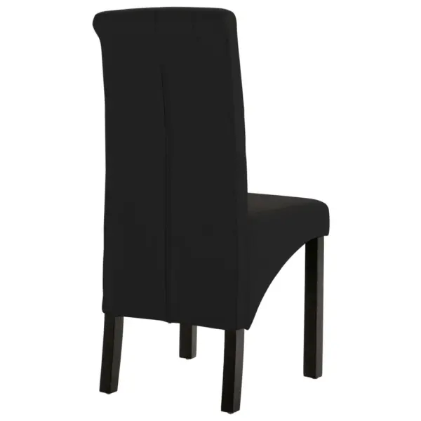 Mustad kangast söögitoolid kõrge seljatoega, 2 tk, kummipuust raamiga, 42 x 57 x 95 cm – 5