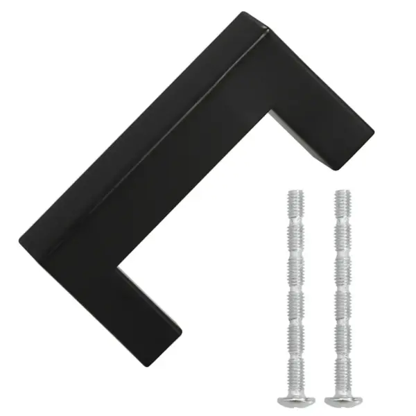 Mustad kandilised kapi käepidemed, 10 tk, roostevaba teras, ava vahe 64 mm – 3