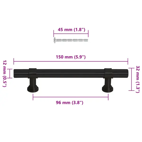 Mustad kapi käepidemed 10 tk, roostevaba teras, 96 mm ava vahega – 10