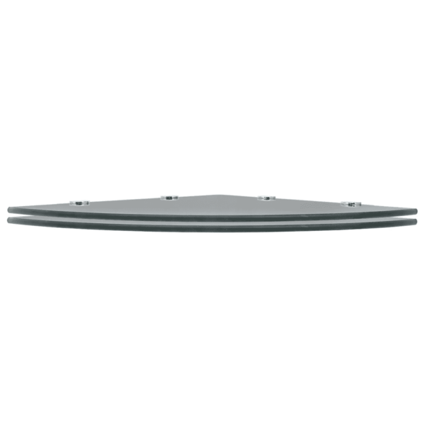 Mustad klaasist nurgariiulid, 2 tk, kroomitud tugedega, 45 x 45 cm – 2