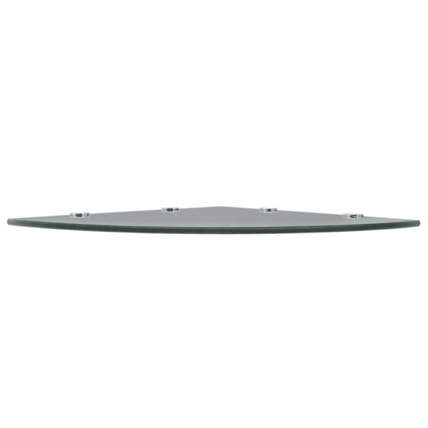 Mustad klaasist nurgariiulid, 2 tk, kroomitud tugedega, 45 x 45 cm – 4