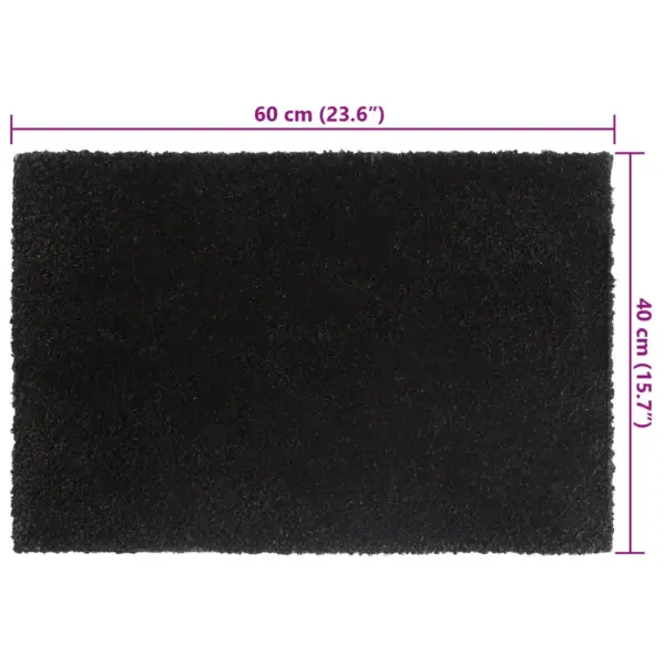 Kookoskiust uksematid libisemiskindla PVC-alusega, must, 40 x 60 cm, 5 tk – 4